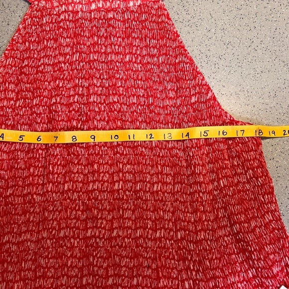 Cherry red and white MAX STUDIO halter top, size L. - Picture 13 of 14